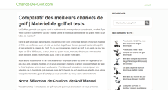 Desktop Screenshot of chariot-de-golf.com